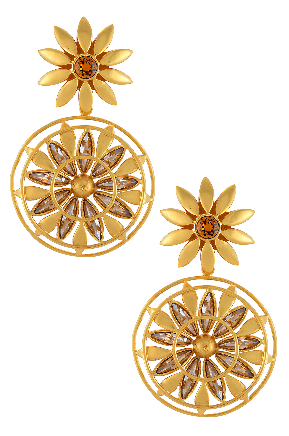 Swarovski Sunflower Earrings