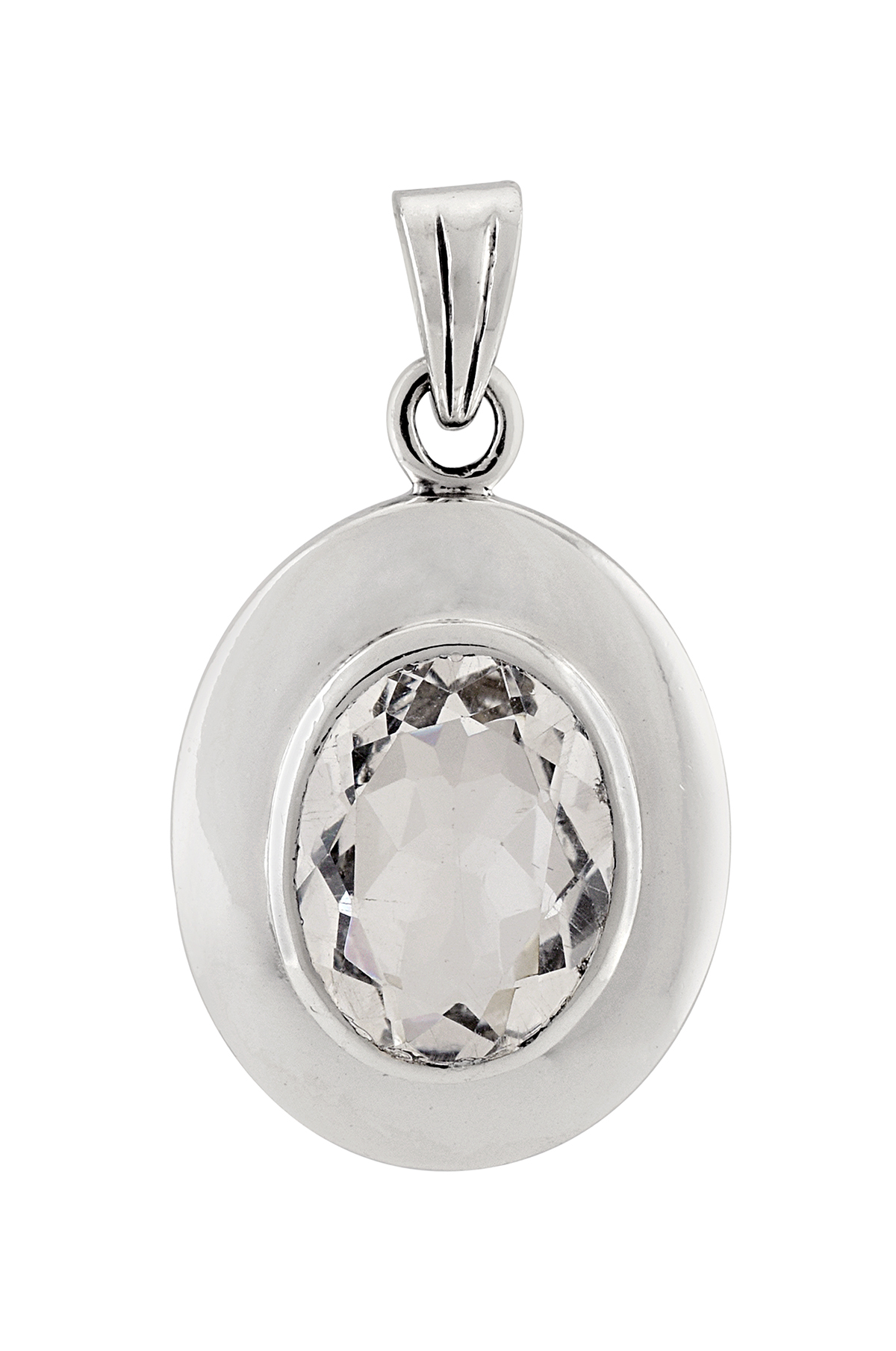 white zircon pendant