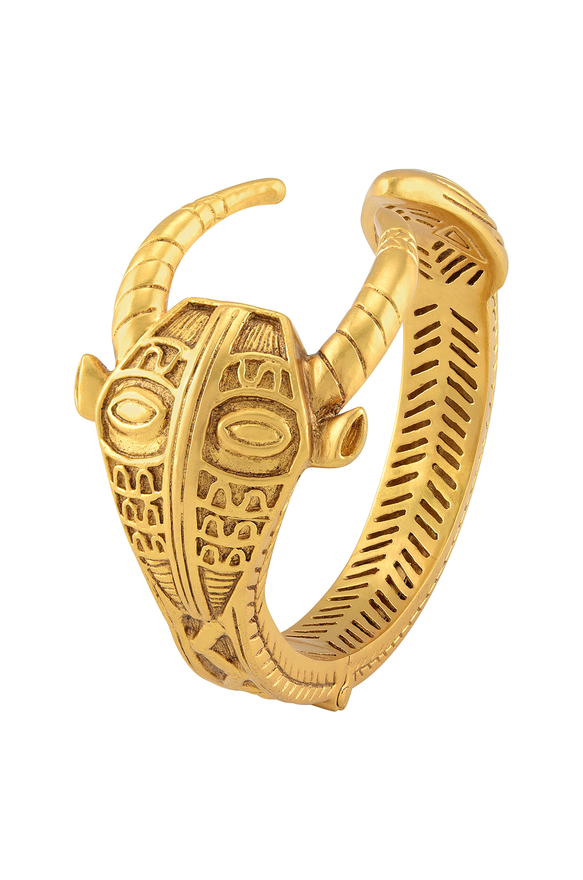Ivory Accent Gold Plated Masaba Cuff