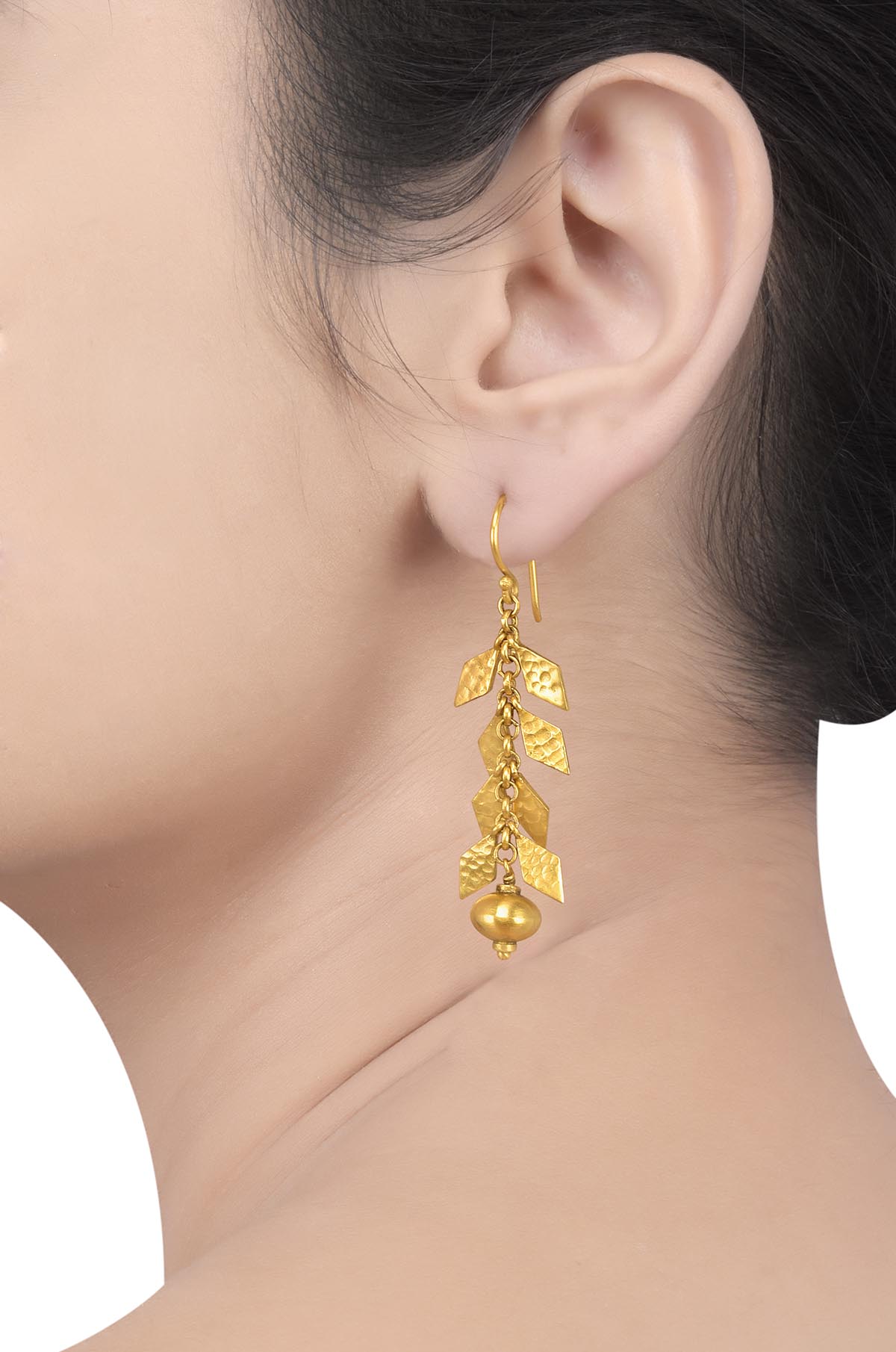 Pearl & Crystal Quartz 925 Silver Gold Plated Bezel Set Hook Earrings  Jewelry - Neelgemstones
