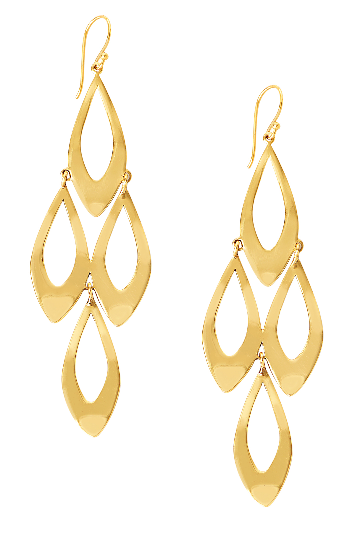 Gold Plated Flame Earrings