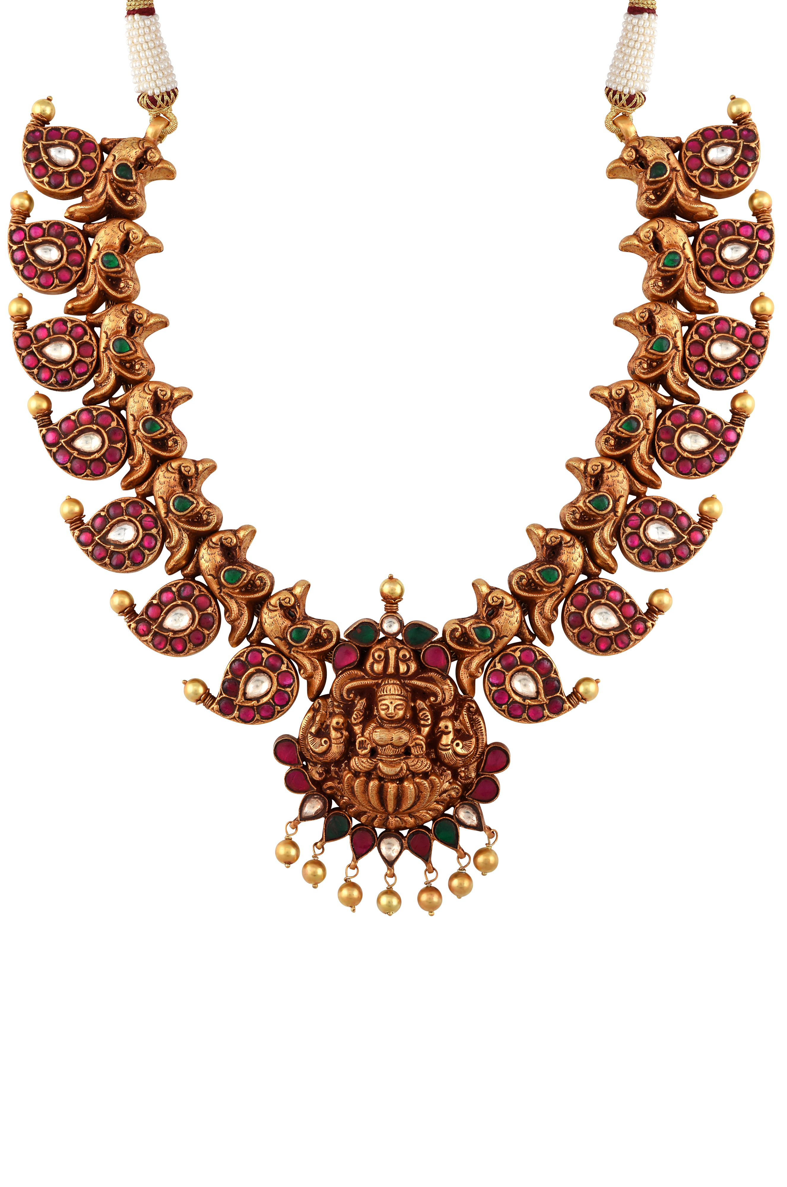Silver Gold Plated Goddess Lakshmi Necklace