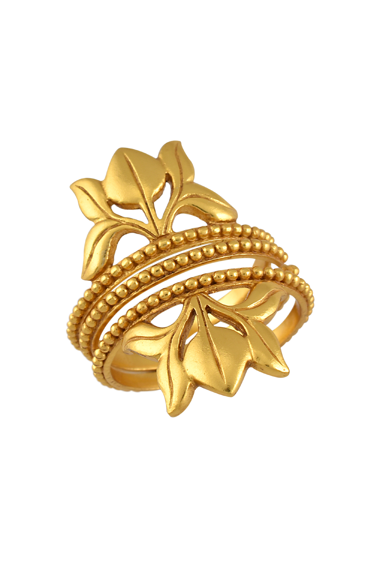 Silver Gold Plated Lotus Stacking Rings