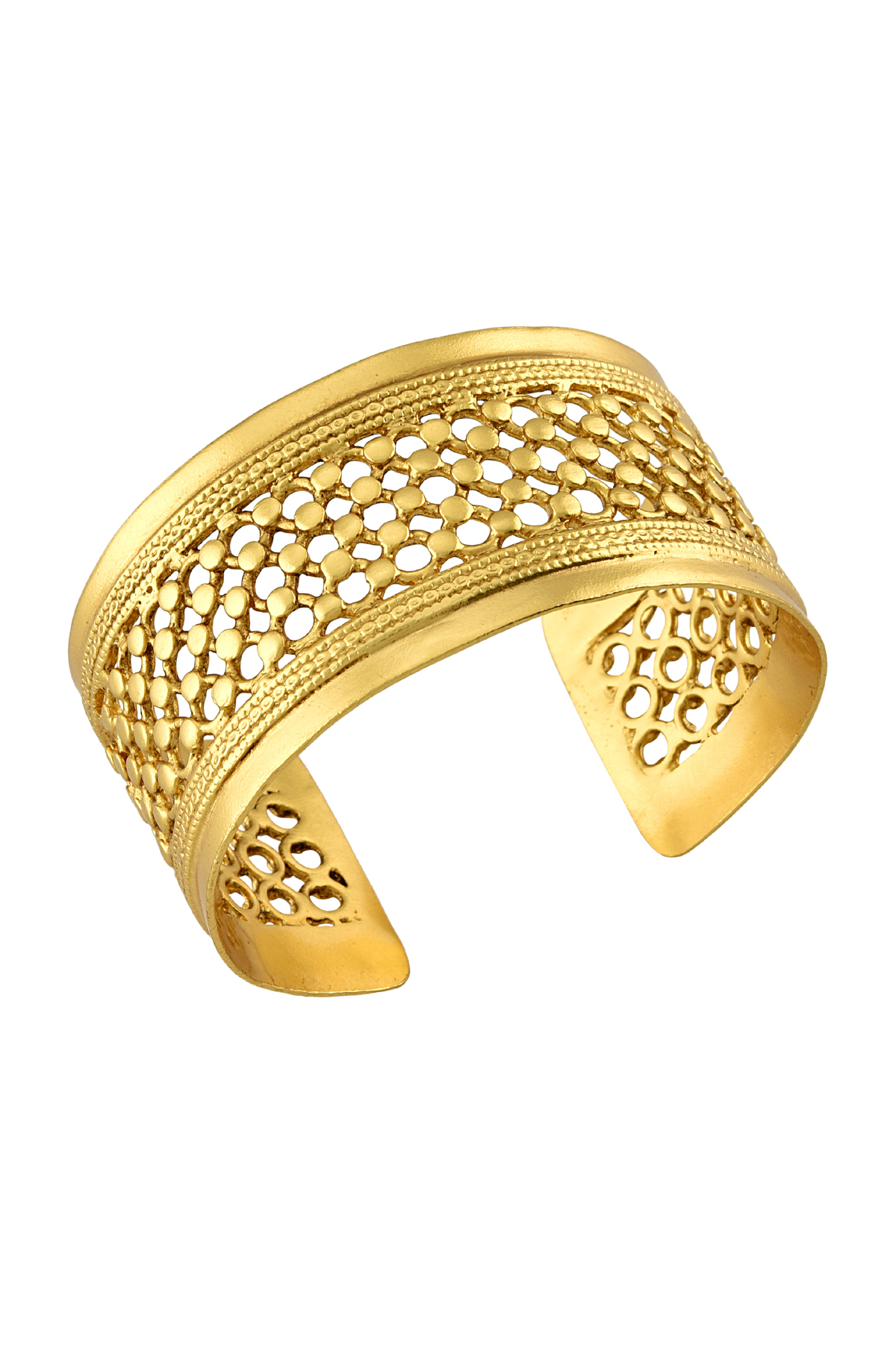 Silver Gold Plated Jaali Cuff