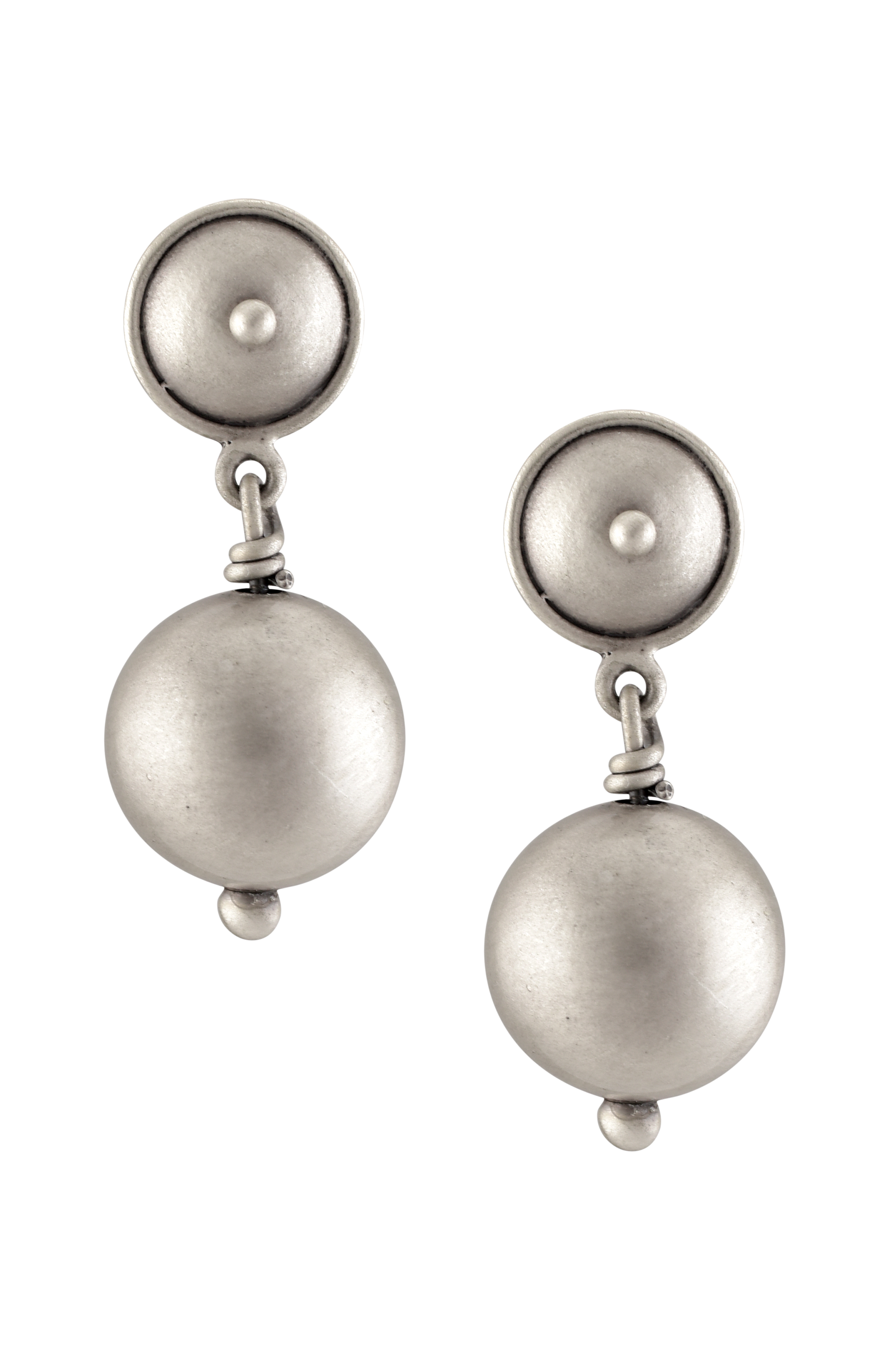 Oblong Midnight Pearl Studs | Buy Silver Plated Earrings
